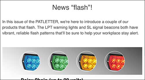 Flashing Warning Lights Newsletter image